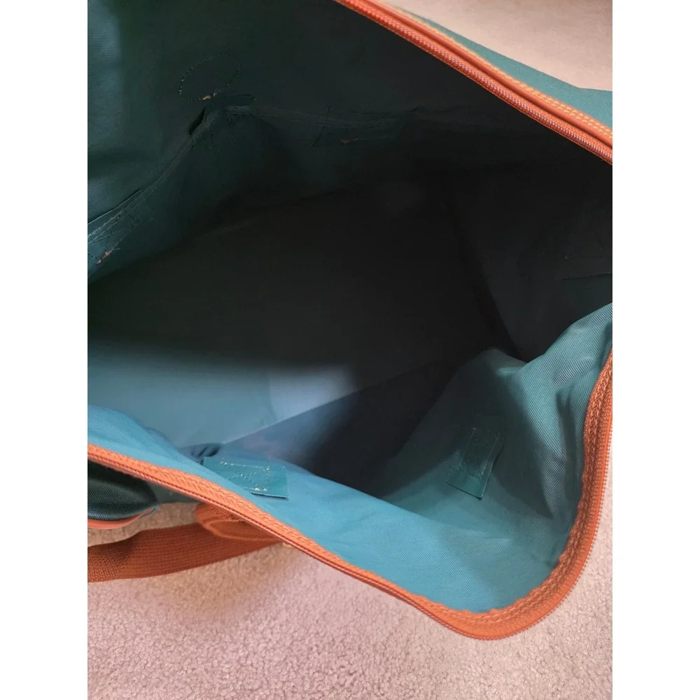 PoloRalphLauren Vintage Duffle Bag Green Canvas Weekend Travel Luggage Pony Logo